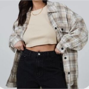 Princess Polly flannel shirt jacket